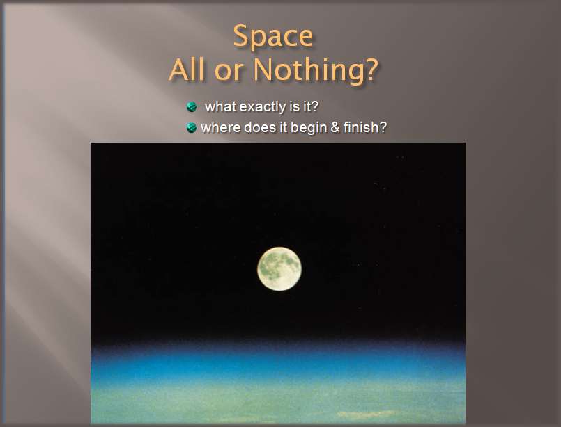 space is it all or nothing?